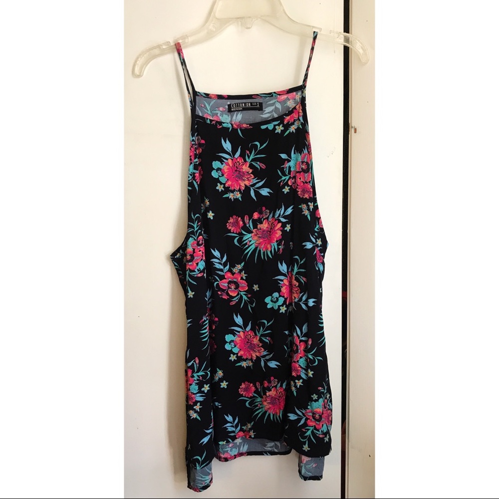 Floral Cotton On Long Tank Top